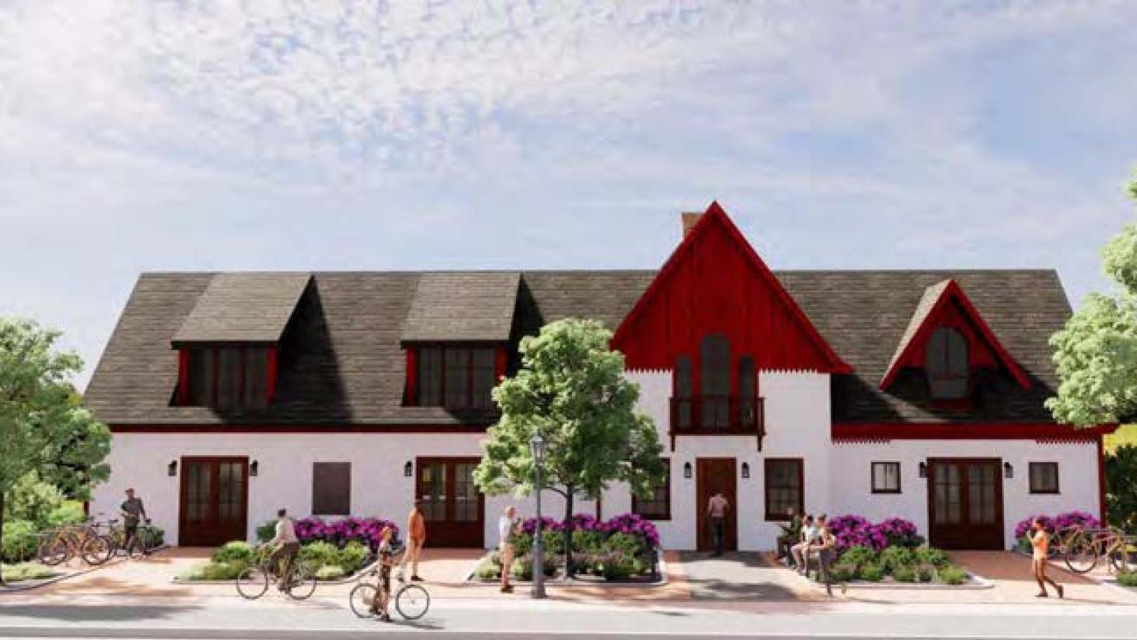 Rendering of boathouse exterior