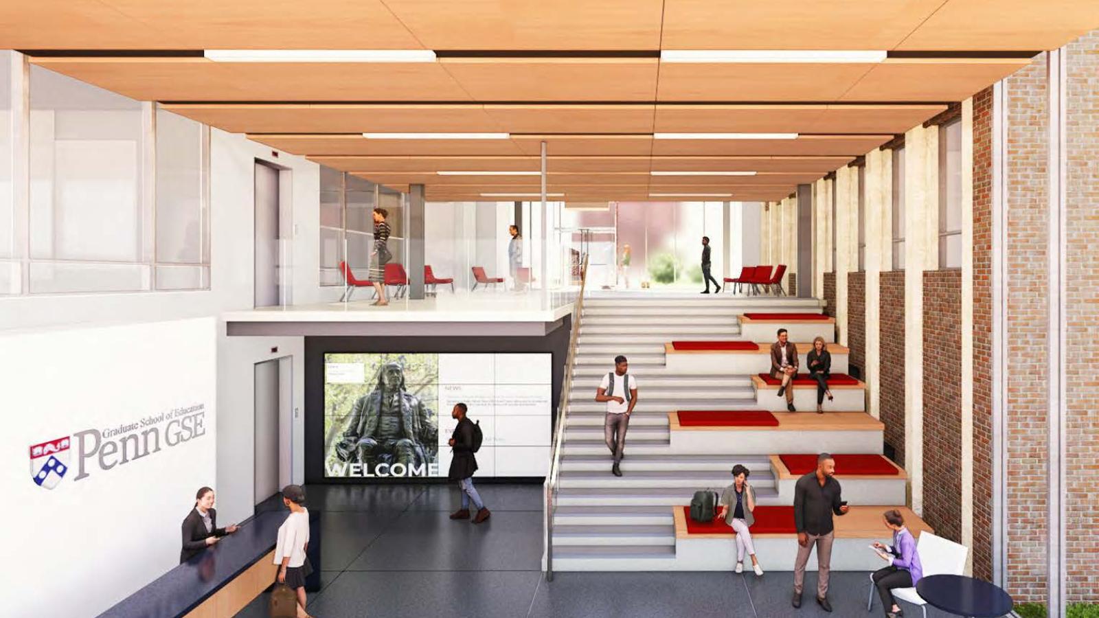 Rendering of entrance lobby for GSE