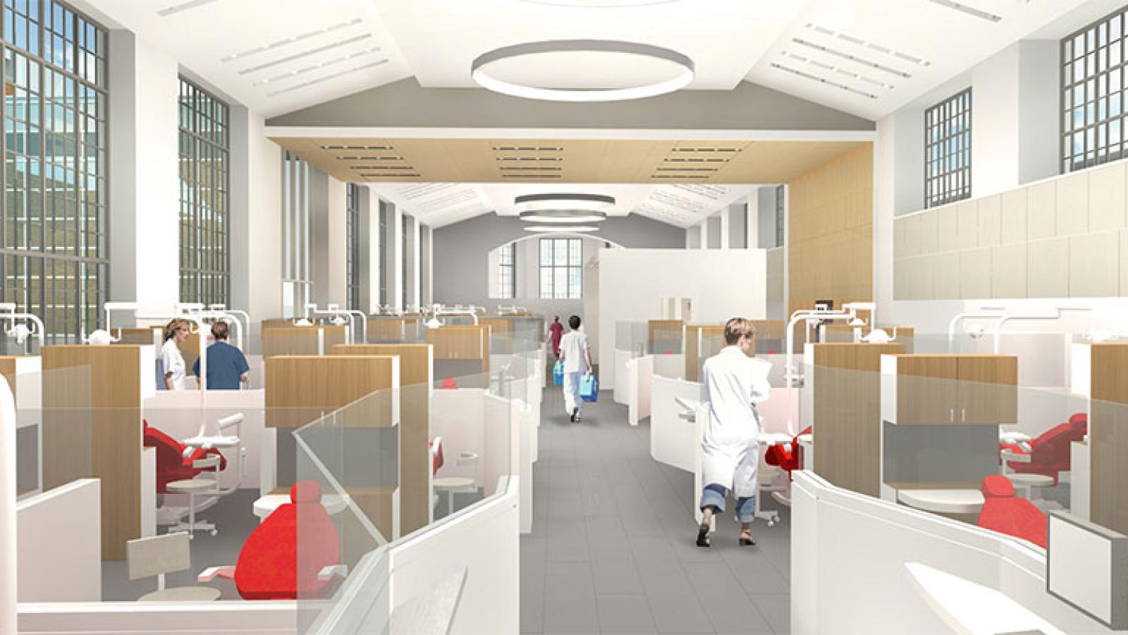 Renovated clinic rendering