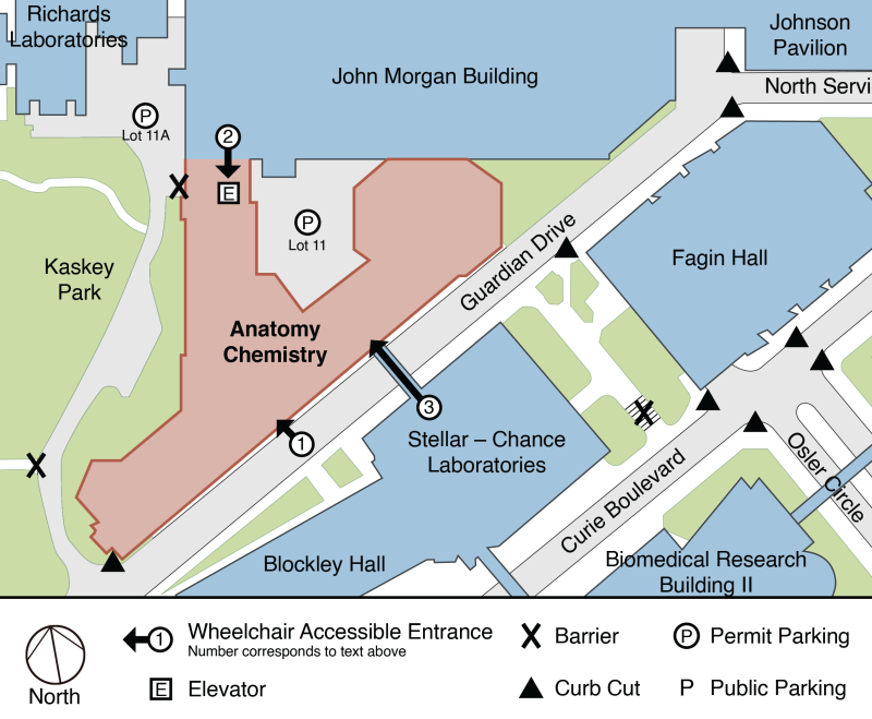 Anatomy Chemistry Building of the School of Medicine Accessibility Map
