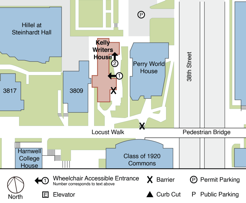 Kelly Writers House Accessibility Map