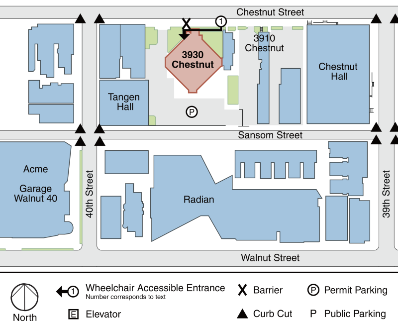 Chestnut Street, 3930 Accessibility Map