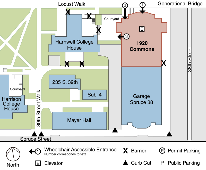 Class of 1920 Commons Accessibility Map