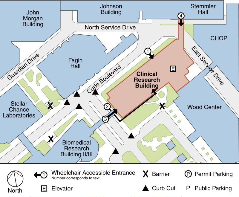 Clinical Research Building Accessibility Map