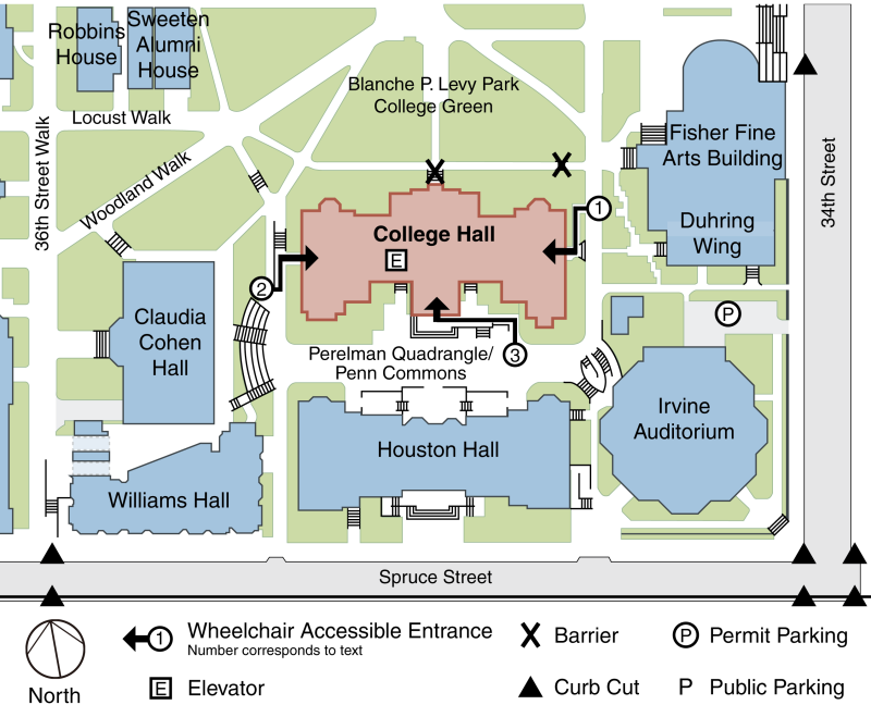 College Hall Accessibility Map