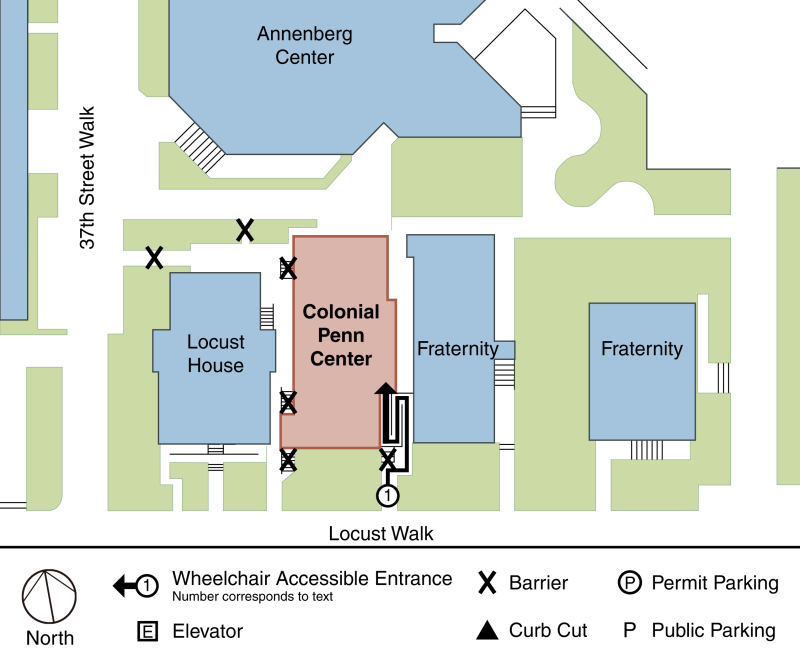 Colonial Penn Center Accessibility Map