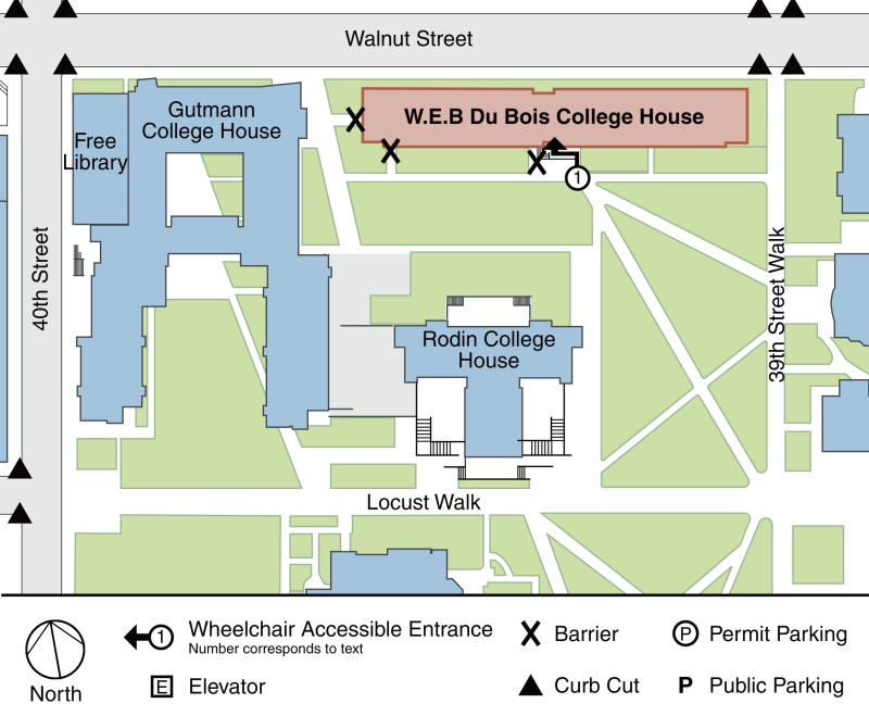 Du Bois College House, W.E.B. Accessibility Map