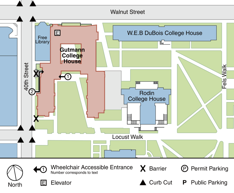 Gutmann College House Accessibility Map