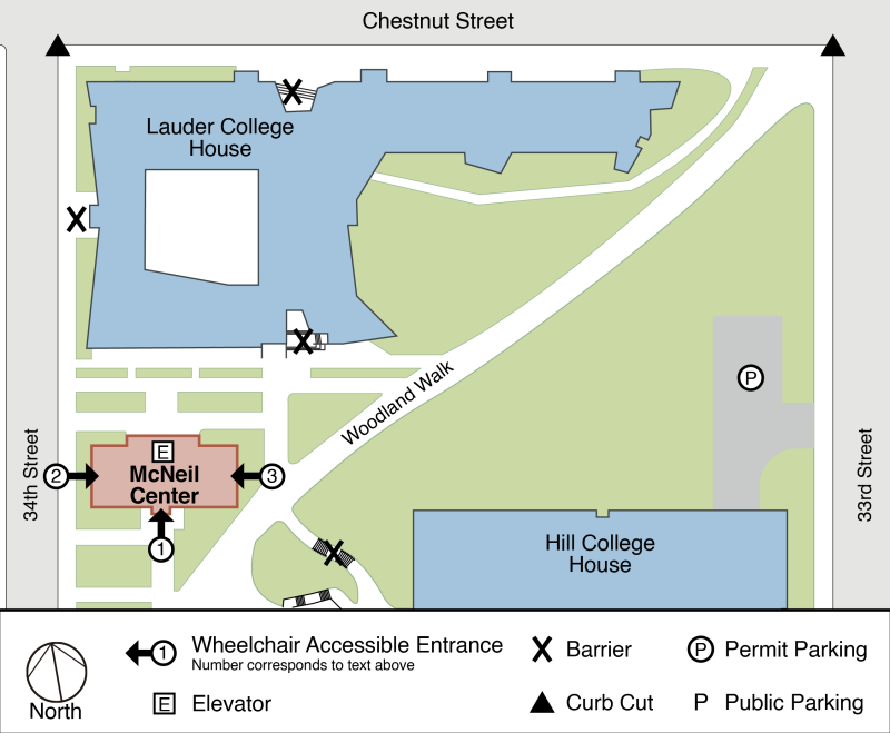 McNeil Center for Early American Studies Accessibility Map