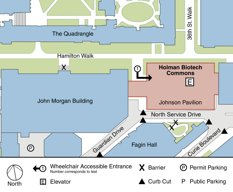 Johnson Pavilion, Robert Wood Accessibility Map