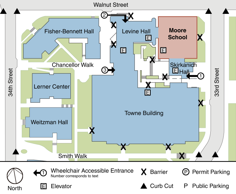 Moore School Building Accessibility Map