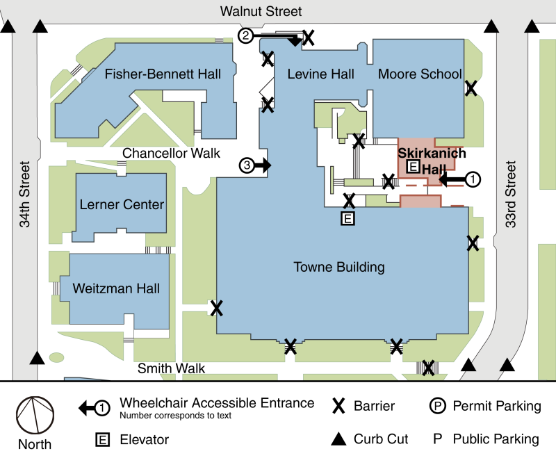 Skirkanich Hall Accessibility Map