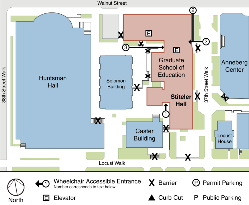 Stiteler Hall Accessibility Map