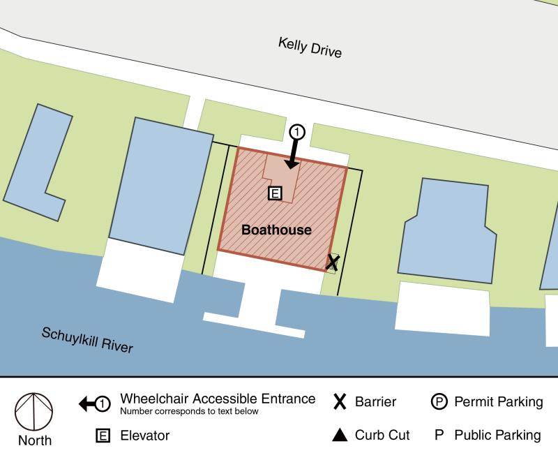 Burk-Bergman Boathouse  Accessibility Map