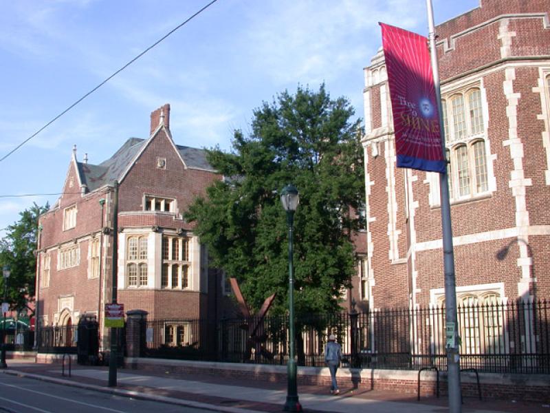 Evans Building with a tree in front of the building