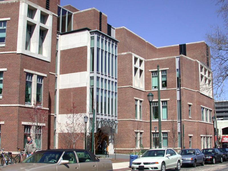 the exterior to the Schattner Center 