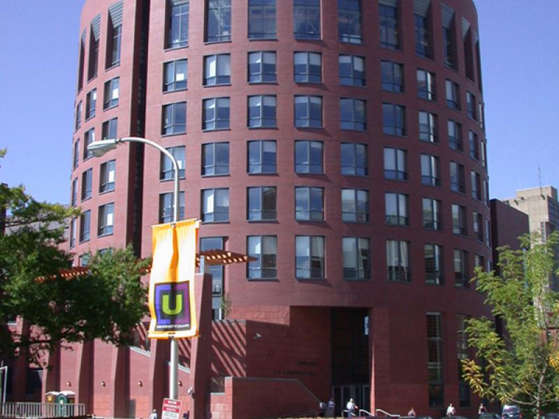 Huntsman Hall as seen from the street