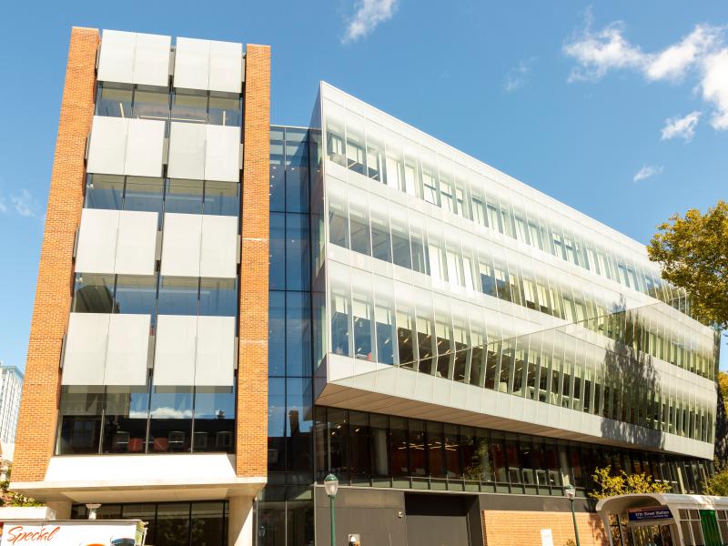 Academic Research Building exterior from spruce street