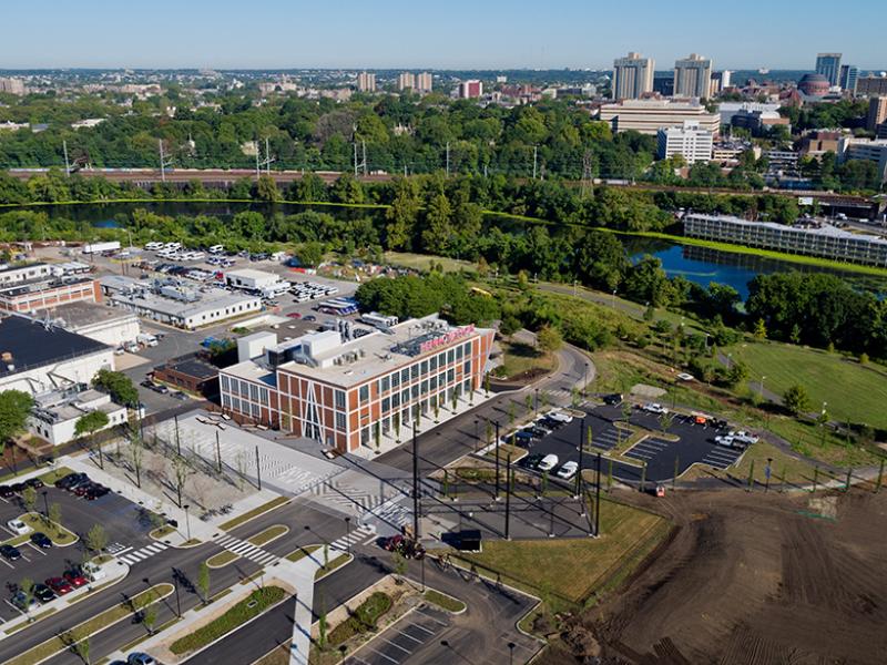 Pennovation Works Aerial View Looking Towards Penn campus
