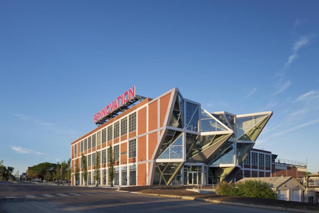 Pennovation Works is anchored by the Pennovation Center
