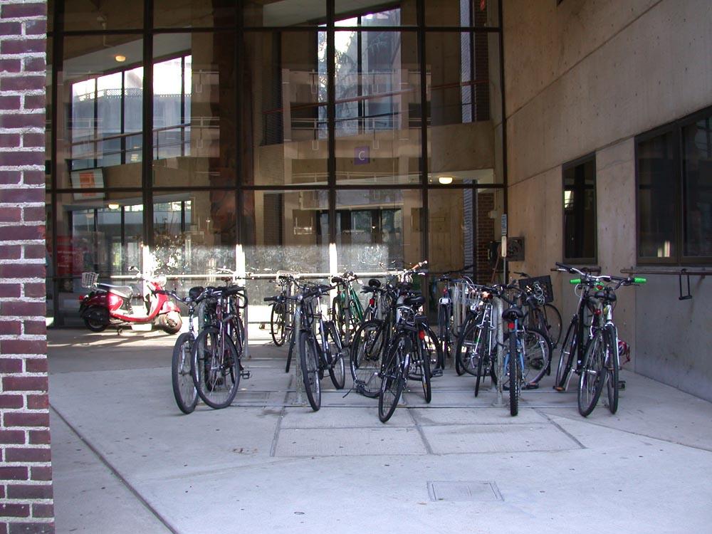 bike rank in front of Penn Museum East