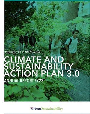 green cover with text and image for annual report
