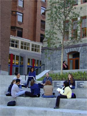 Class in session outside Perelman