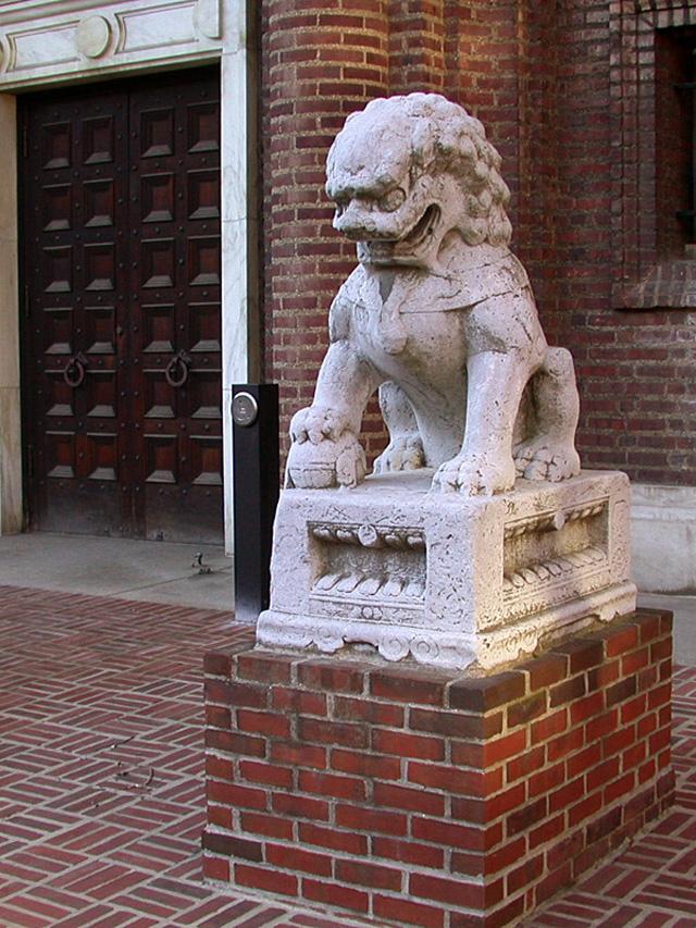 Male Guardian Lion statue