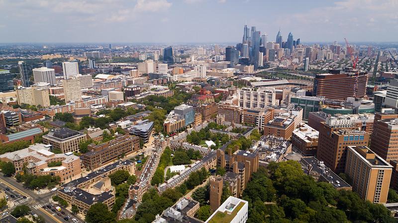 aerial view of Penn's campus