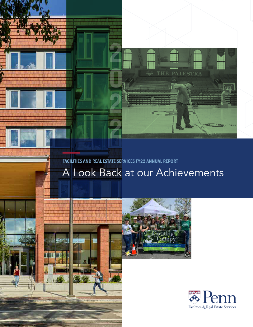 cover of FRES annual report with several buildings pictured