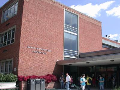 A view of David Rittenhouse Labs from the street