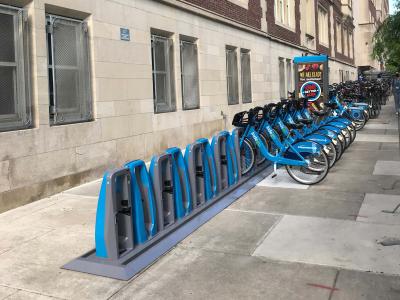 Indego Bike Share next to HUP at 34th and Spruce Streets