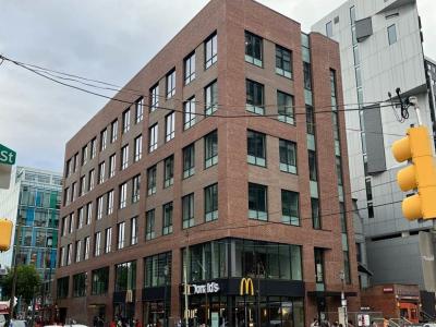 street view of office building with McDonalds on first floor 