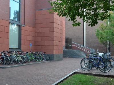 Caster Building bike rack