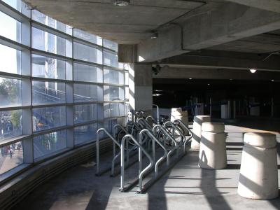 bike rack in parking Garage on Walnut 40