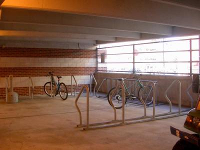 bike rack in parking Garage on Chestnut 34