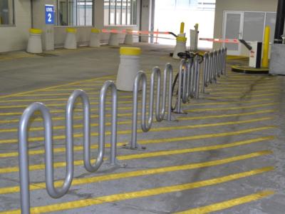 bike rack in Civic Center Garage 