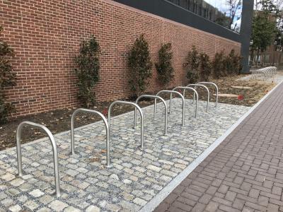 Next to the new Wharton Building is a new 40 bike capacity bike corral